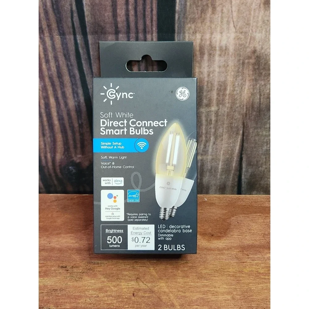 GE Cync Soft White Direct Connect Smart Bulbs LED Candelabra 2 Pack New